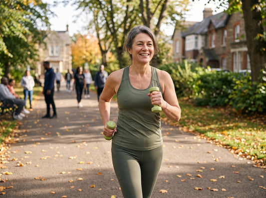 Woman exercising to support bone density