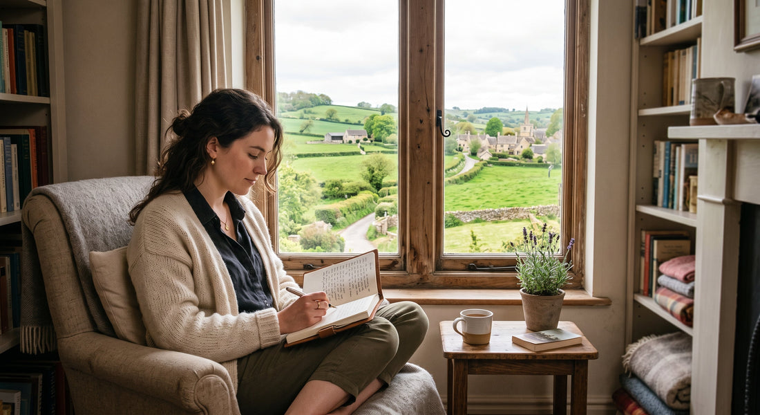 Woman reading calmly, representing mental clarity and focus during menopause